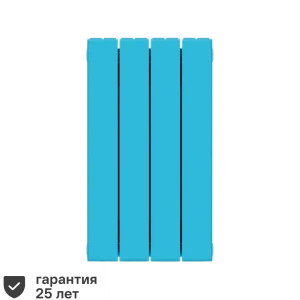 Радиатор секционный Rifar Supremo S50004RAL5024 500/90 4 секции боковое подключение биметалл голубой 82560833 STLM-2180309