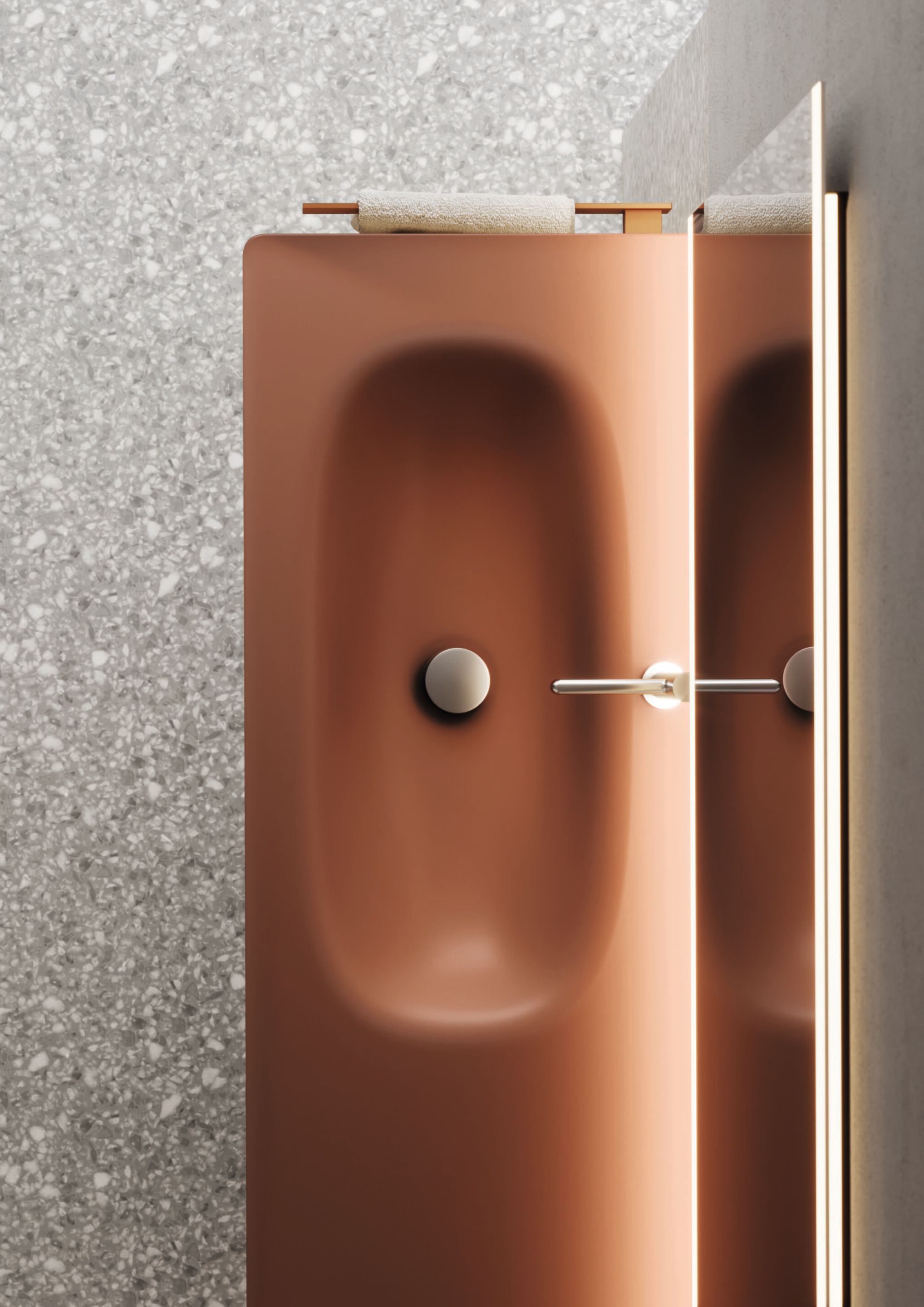 Напольный умывальник с зеркалом Ideagroup Seventy Form ARCH-00078560 - Вид №3