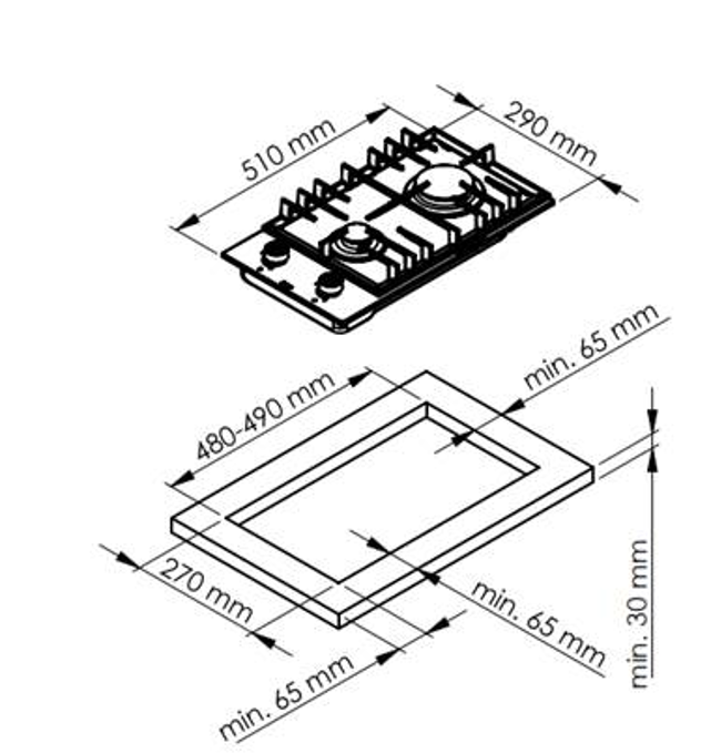 9243834 Газовая варочная поверхность Jacky's JH GW331 STDN-0109839 - Вид №7