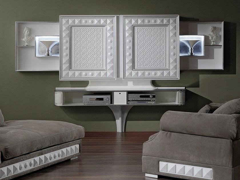 Vismara Design Моторизованная лакированная деревянная тумба под ТВ с раздвижными дверцами Classic sun-id-1510645 - Вид №6