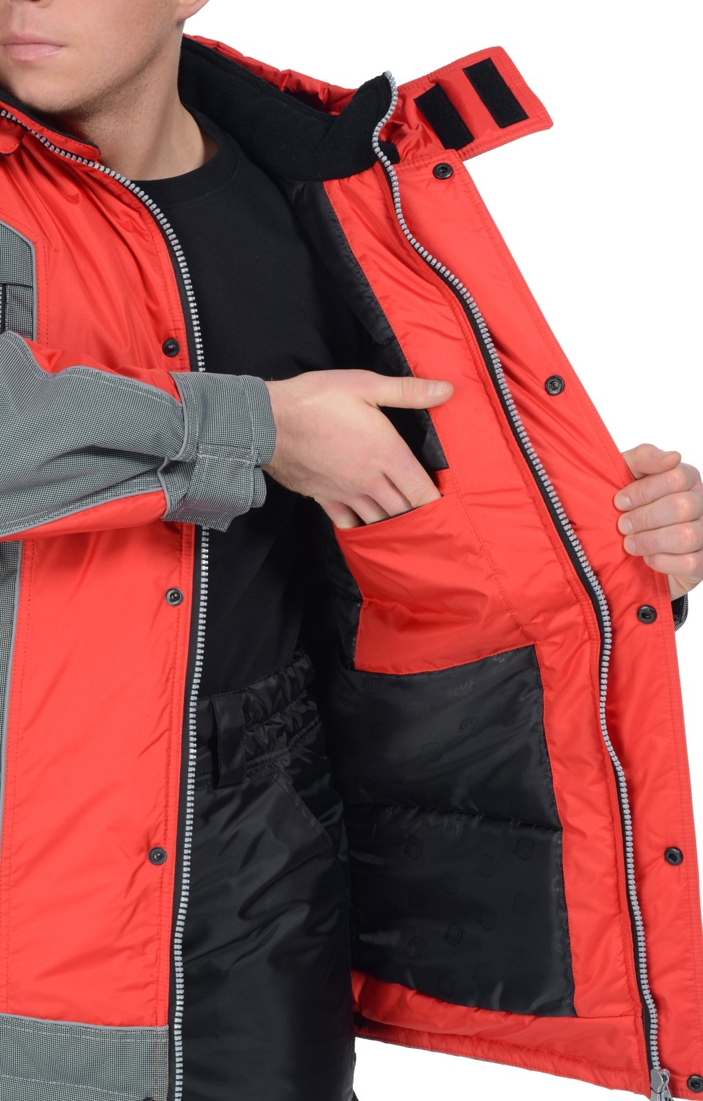 63122 Куртка "Ультра" зимняя красная  Зимняя спецодежда  размер 60-62/182-188  - Вид №13