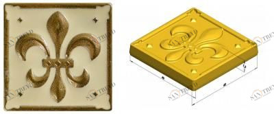 Металлическая плитка Lily 5*5 с эмалью 1651 Enameled kavarti Kavarti (Каварти) sun-id-328799