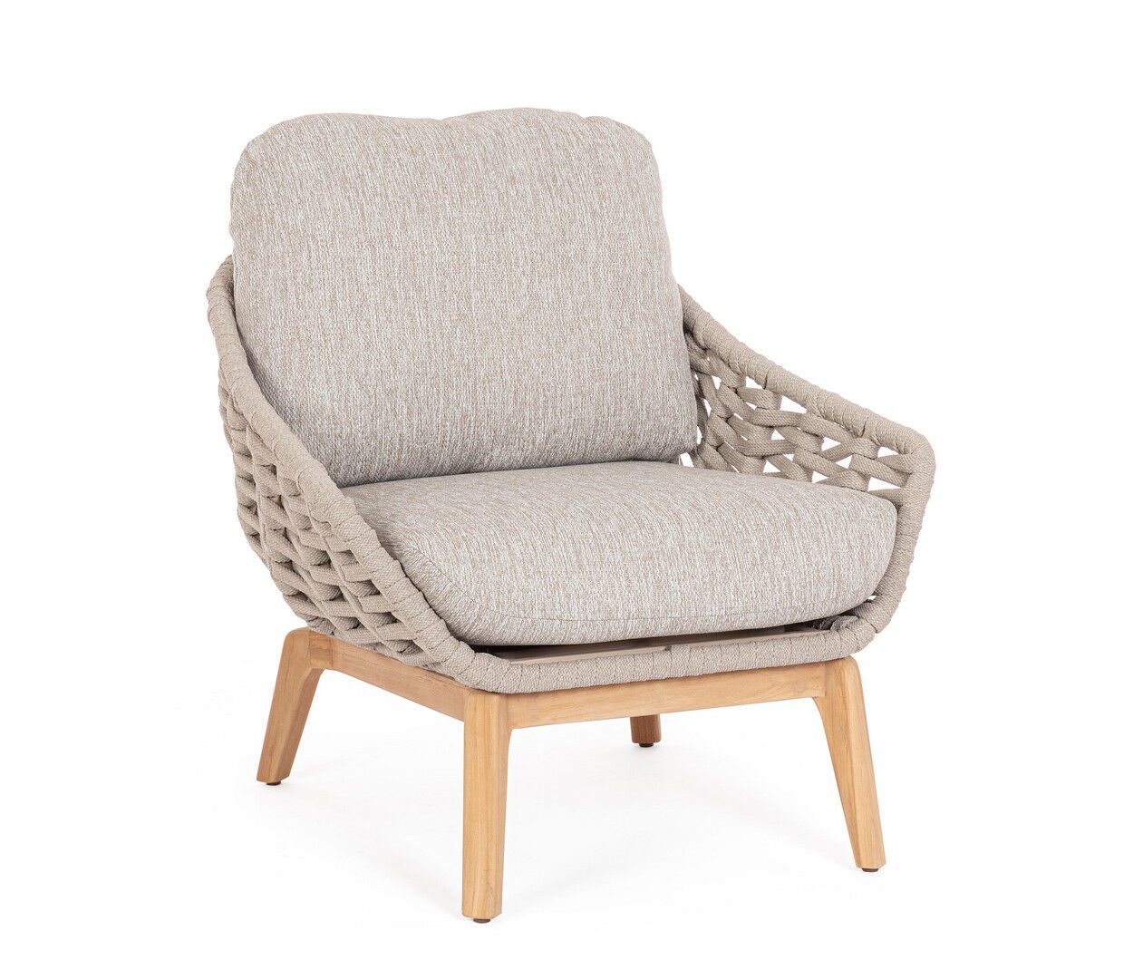 Веревочное и тканевое садовое кресло с подлокотниками BIZZOTTO Tamires ARCH-00119189 - Вид №12