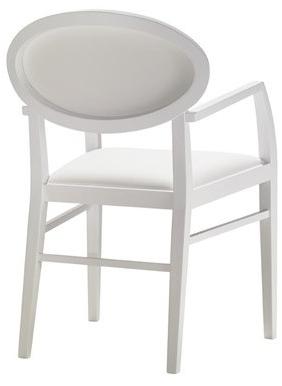 Andreu World Стул из бука с подлокотниками и открытой спинкой Zarina So1711 - Вид №3