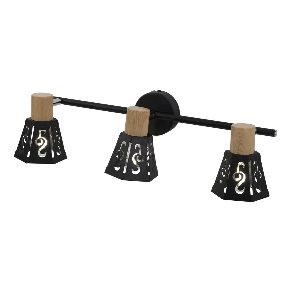 Спот поворотный Rivoli Notabile 3 лампы 15 м² цвет чёрный STLM-2149654