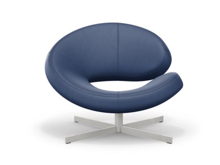 Кожаный спиц поворотный стул ROCHE BOBOIS NUAGE 2 ARCH-00007261