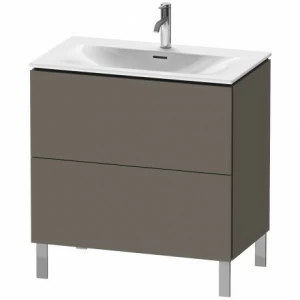 LC659709090 Тумбочка напольная L-Cube #LC6597 820 x 481 мм Фланелево-серый шелковисто-матовый лак