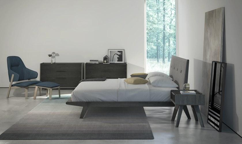 Huppé Кровать двуспальная из березы с тафтинговым изголовьем Miles 9849-20-53-21ub HUPPE - Вид №2