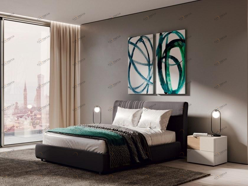 Febal Casa Съемная тканевая кровать с мягким изголовьем sun-id-1404833