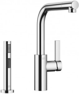 33826790-00_1_27721970-00_1 Смеситель однорычажный с душевым гарнитуром для ополаскивания - хром Dornbracht Elio