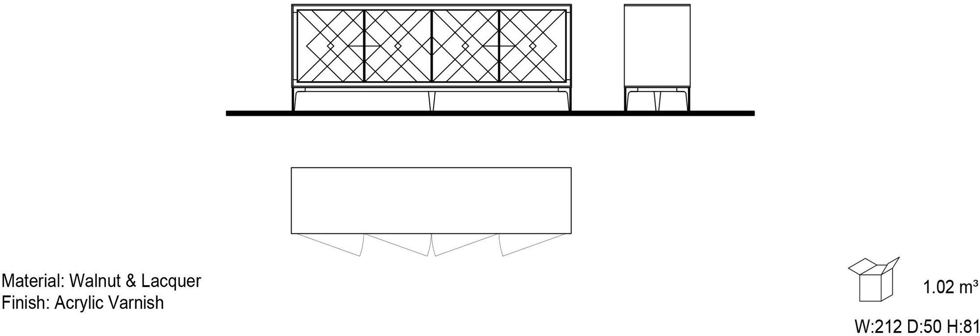 Mobi Лакированный буфет sun-id-1409979 - Вид №2