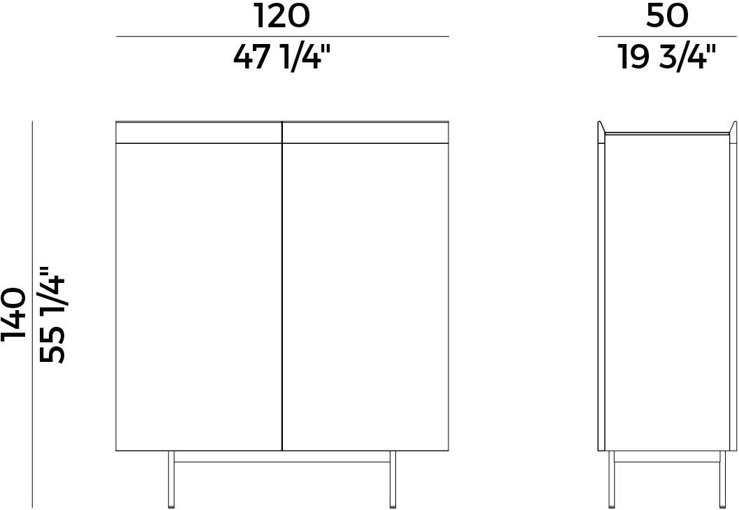 Potocco Комод из ясеня с распашными дверцами Avant 884/ma - Вид №3