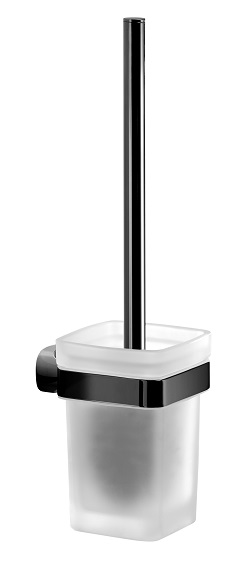 ST33/03(14) Gedy G-Stelvio, настенный стеклянный ерш, цвет черный матовый 