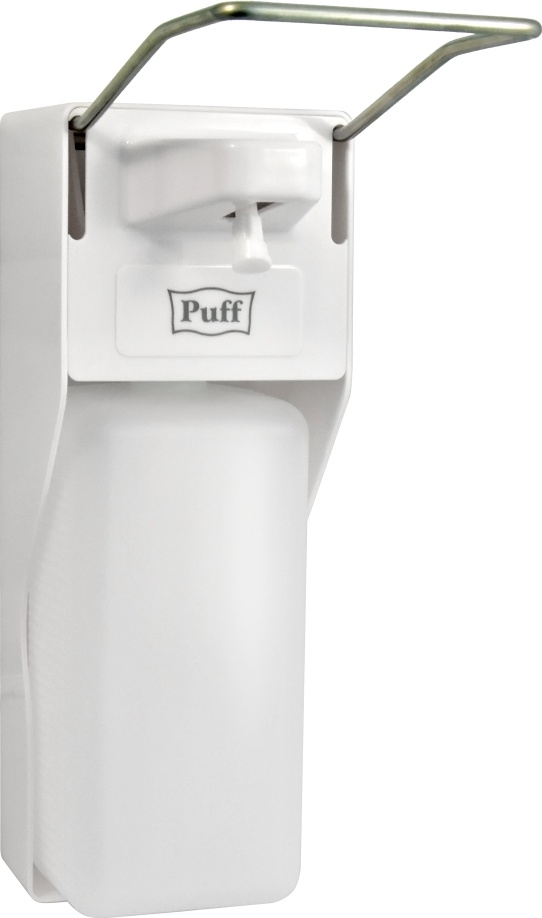 1402.180 Локтевой дозатор для жидкого мыла и дез растворов 1000 мл пластиковый 8197 PUFF 