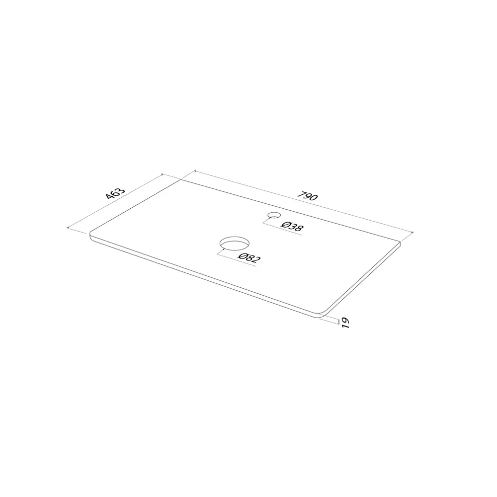 Столешница для ванной комнаты Iddis Lahta LAH80VNi89 80x46.3 см МДФ цвет дуб светлый STLM-2091929 - Вид №5
