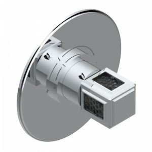 A2L-5100BR Ручка регулировки с круглой накладкой для термостата THG, арт.5100A 1/2" и 5200A 3/4" (термостаты см. на стр. 451) Thg-paris Metropolis с чёрным хрусталём Хром