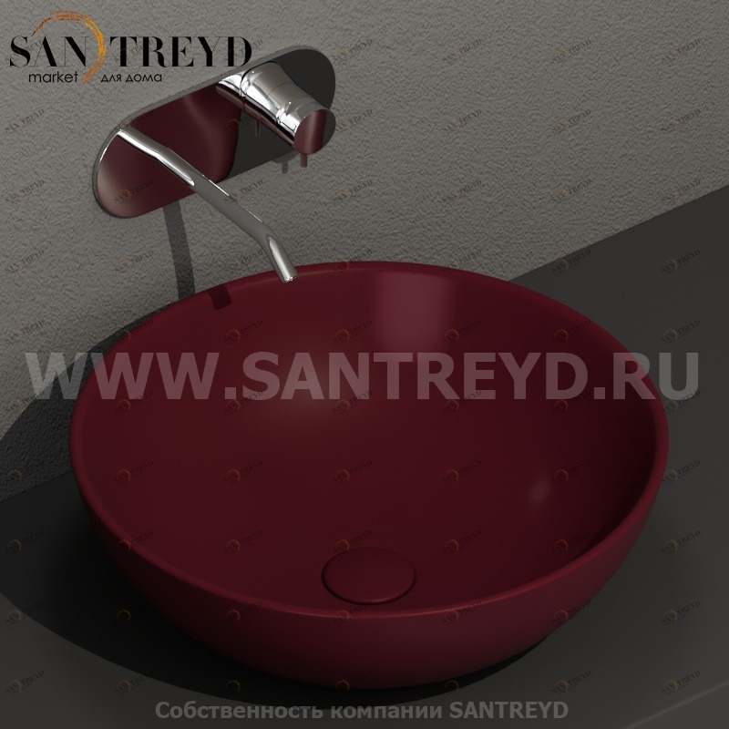 430375 Накладная раковина на столешницу  круглая Kerasan Nolita