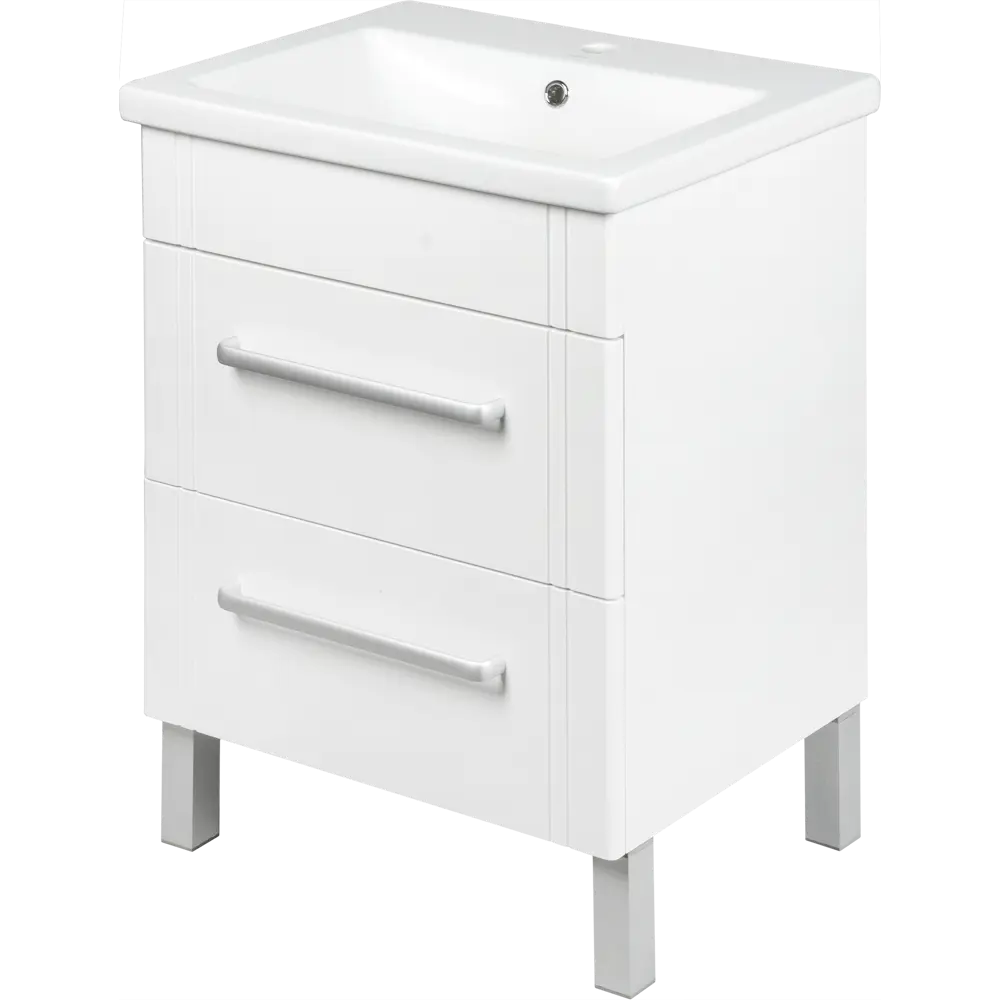 Тумба под раковину напольная Sensea «Аврора» 60 см цвет белый STLM-2024740 - Вид №1