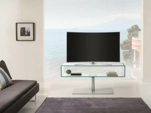 IDEAS Group Поворотная тумба под ТВ из нержавеющей стали и стекла