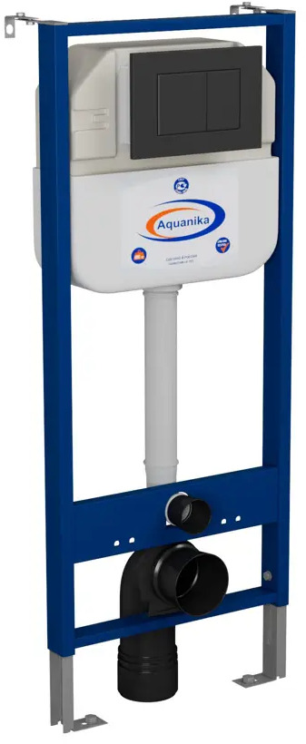 91778046 Инсталляция Aquanika Basic 10.702.450.00.00-Q00003 для подвесного унитаза с клавишей смыва BAU Stil для инсталляциии, черный матовый STLM-1002959