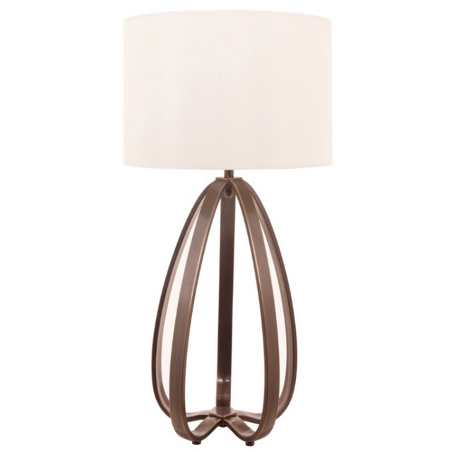 Настольная лампа Abbot от RVAstley Латунь 5048 RVASTLEY ИНТЕРЬЕРНЫЕ 061658 Белый;золото  - Вид №1