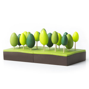 QL10218-GN Шпажки для закусок и канапе forest party fork Qualy