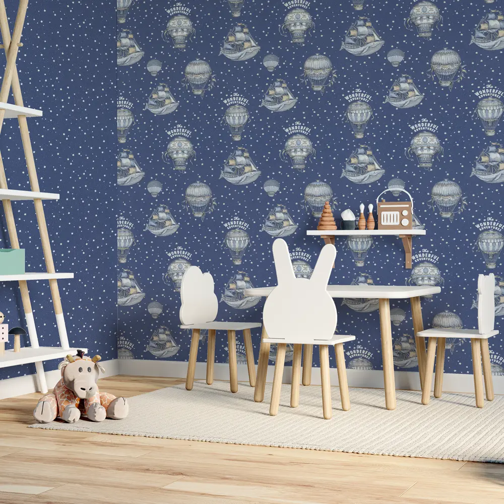 Обои флизелиновые Home Color Wonderful синие 1.06 м HC71535-56 светящиеся в темноте 82770568 STLM-2083344 - Вид №6