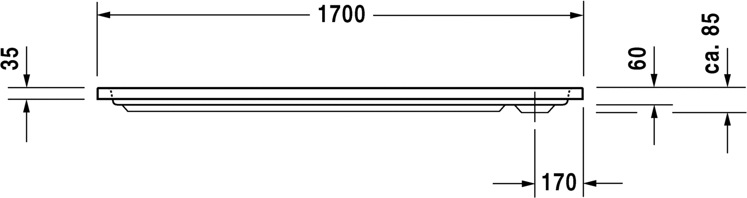Duravit Поддон для душа прямоугольный из акрила D-code 720100000000000 - Вид №1
