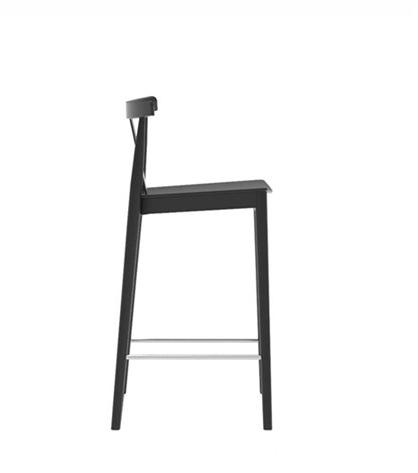 Andreu World Табурет из бука со спинкой и подставкой для ног Smile Bq0337-bq0348 - Вид №9