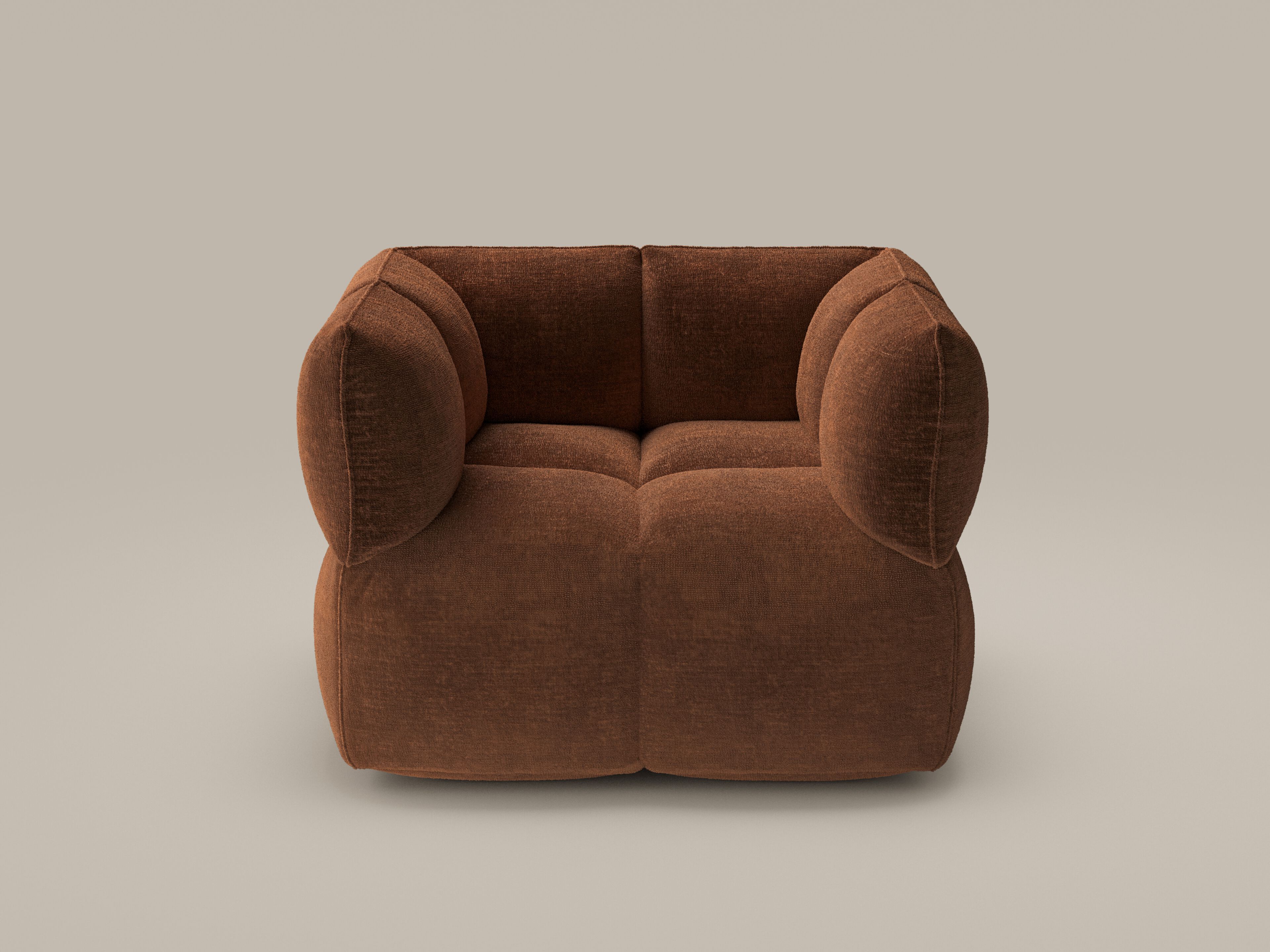 Кожаное кресло с подлокотниками BONALDO Brik ARCH-00053703