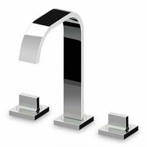 ZA5416 Смеситель для раковины на 3 отверстия, слив 1 1/4 ", гибкие соединения. Zucchetti Aguablu