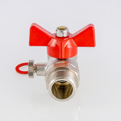 VT.806.N.0402 Кран шаровой для подключения манометра с наружной резьбой Valtec 1/2" x 1/4"  - Вид №2