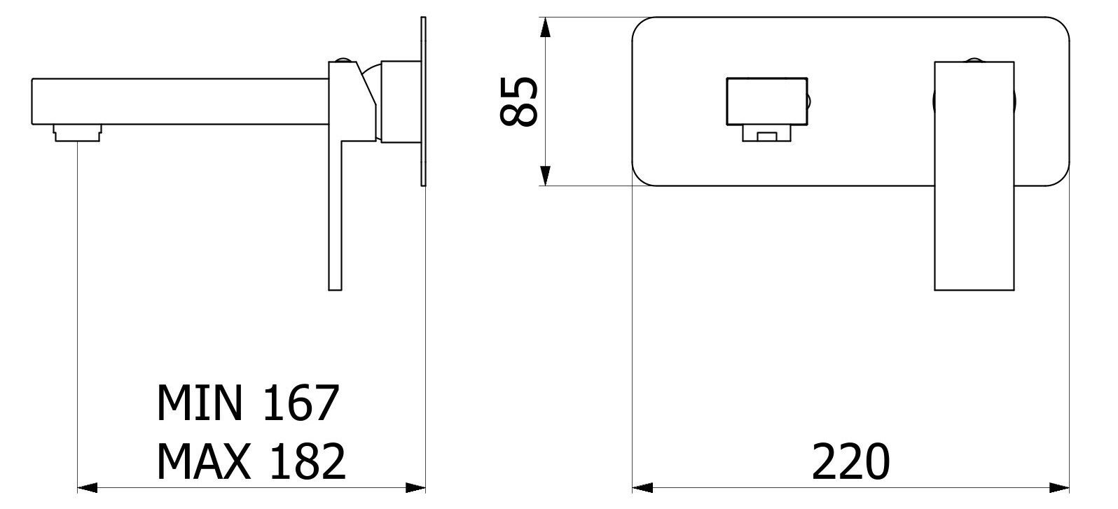 Настенный смеситель для раковины с 2 отверстиями и автоматическим сливом IB сердцеед ARCH-00113980 - Вид №8