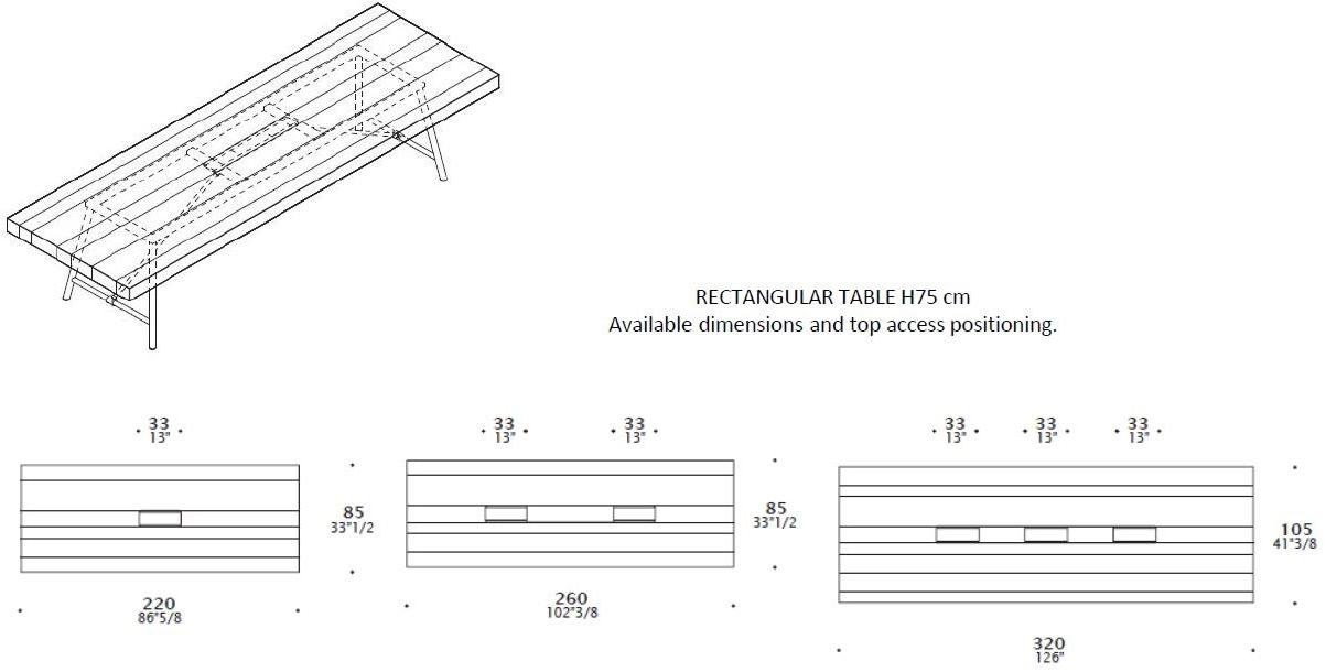 ESTEL GROUP Прямоугольный деревянный стол Plombier sun-id-1507110 - Вид №7