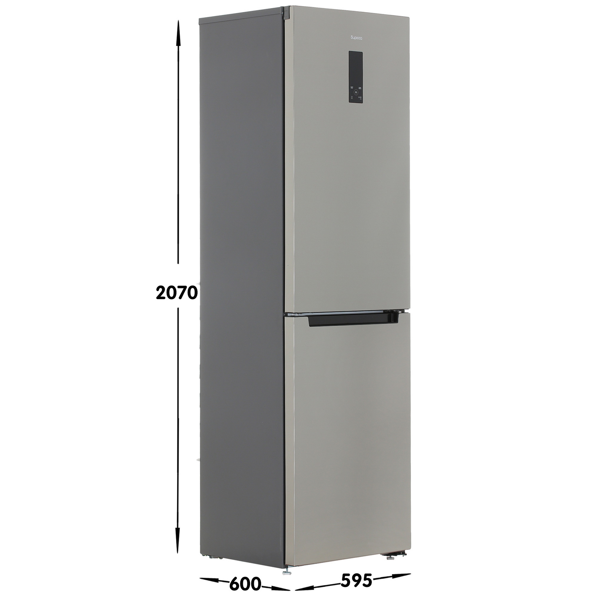 9066258 Холодильник с морозильником   Бирюса I980NF серебристый STDN-0095658 - Вид №6