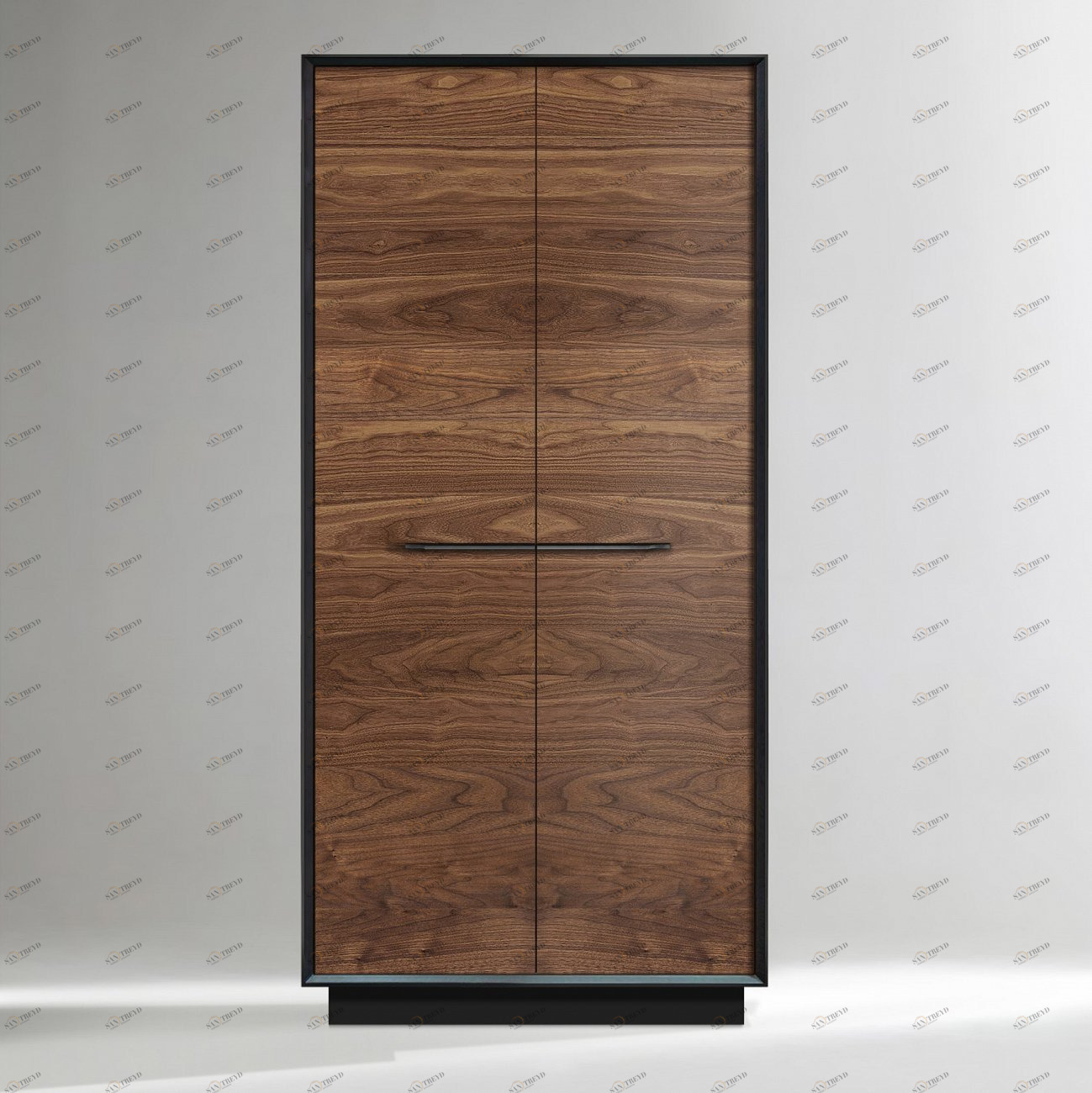 Шкаф платяной двухстворчатый американский орех Garon ACWD GARON 00-3981965 Коричневый;черный 