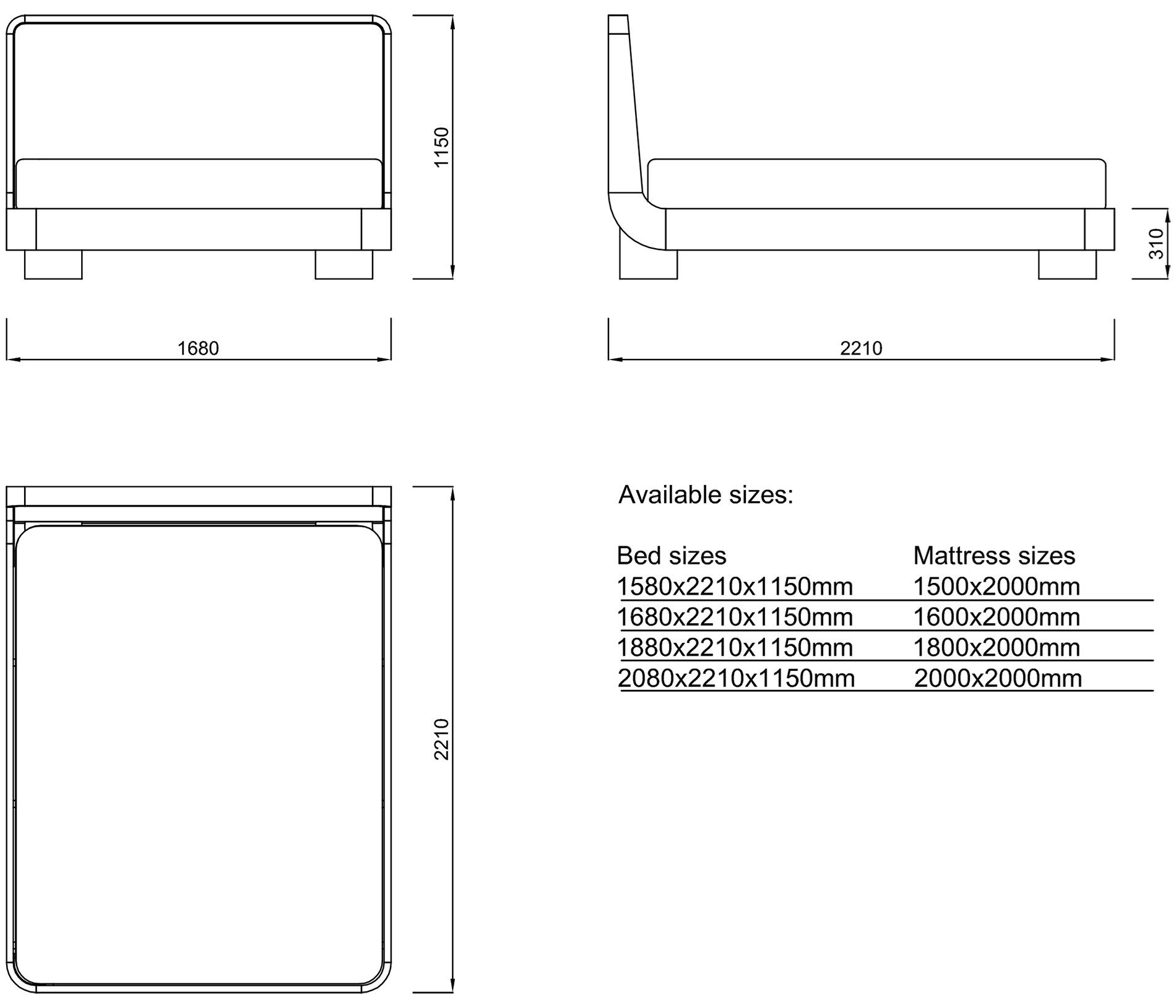 Деревянная двуспальная кровать WUDA MANAO ARCH-00070391 - Вид №8
