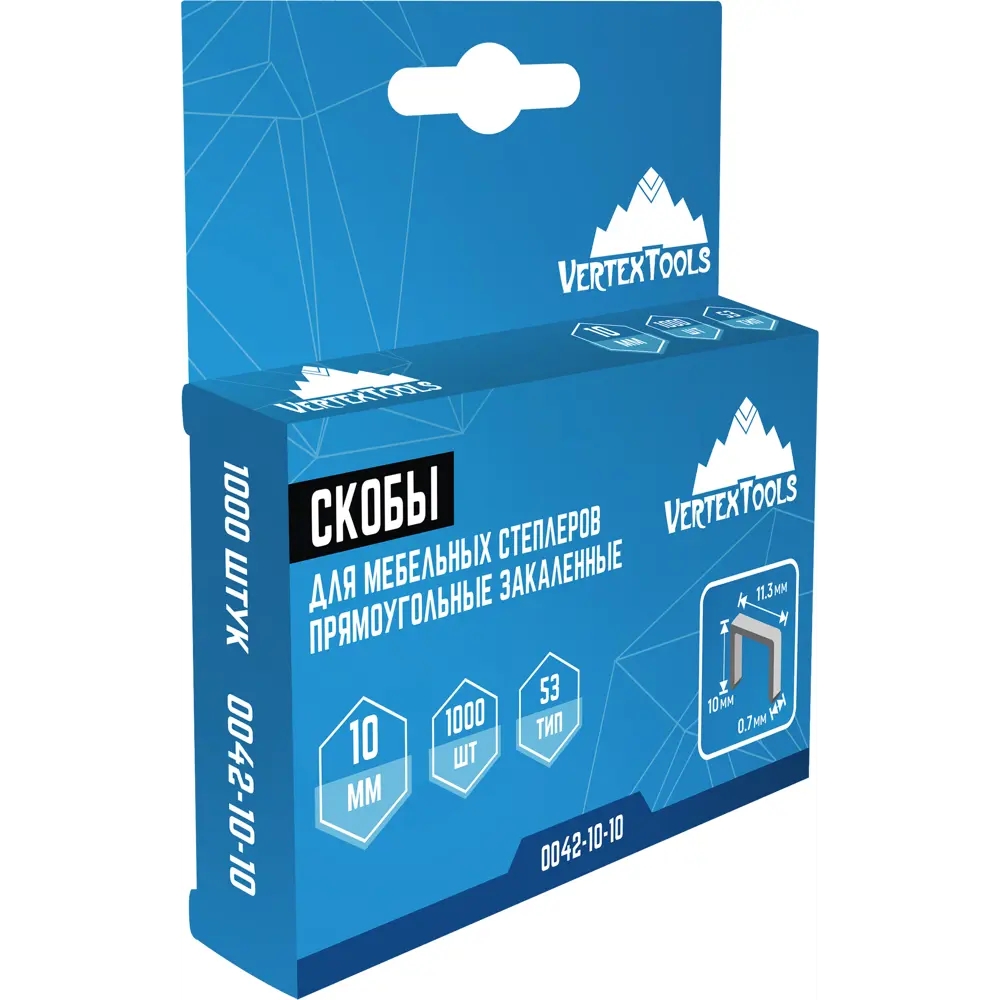 Скоба для степлера Vertextools тип 53/10 мм, 1000 шт STLM-2062314 - Вид №2