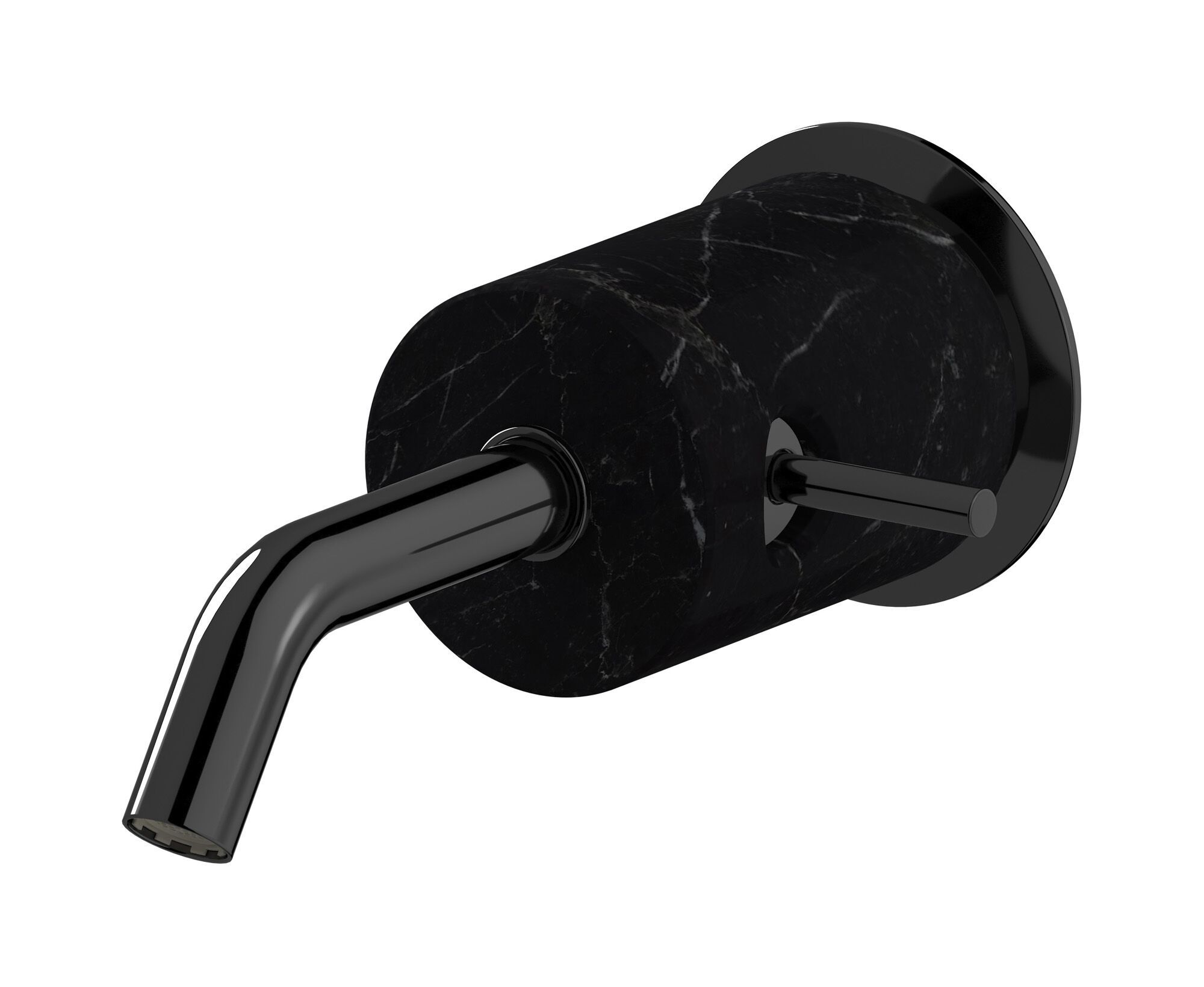 Однорычажный настенный смеситель для раковины с автоматическим сливом IB мрамор + мрамор Elle ARCH-00082900 - Вид №2