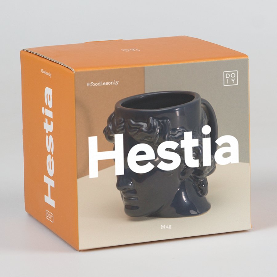 Кружка керамическая синяя Hestia DOIY ДИЗАЙНЕРСКИЕ 00-3871471 Синий  - Вид №5