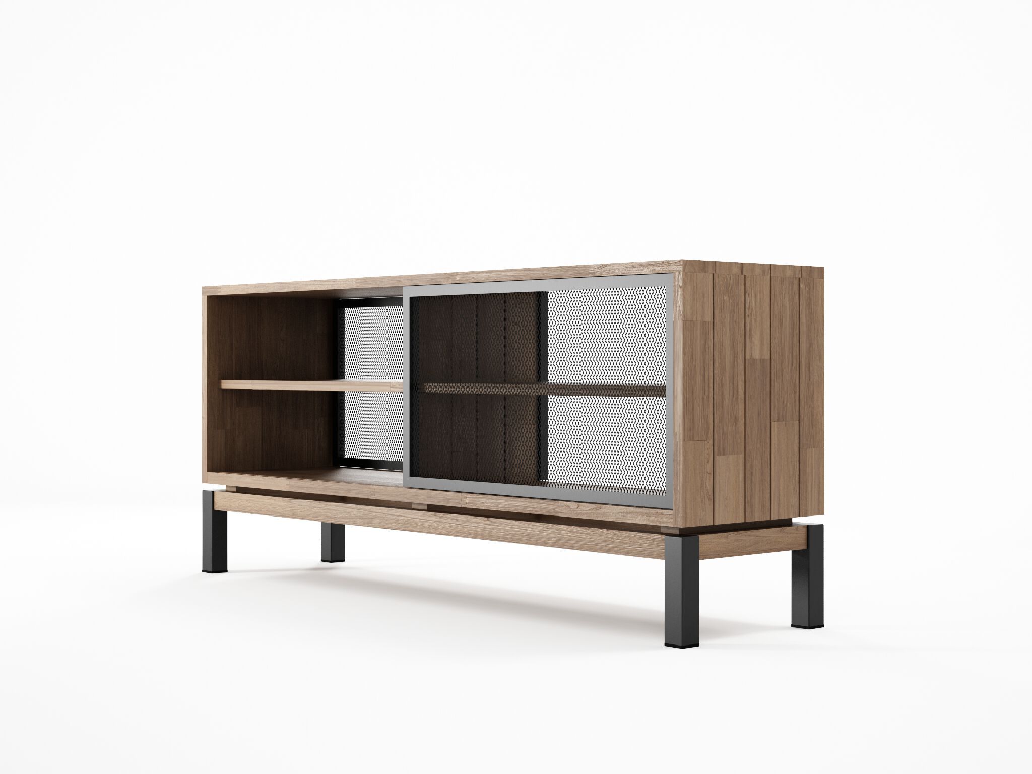 Шкаф из тикового дерева с раздвижными дверями KARPENTER Color Bebop ARCH-00045285 - Вид №2