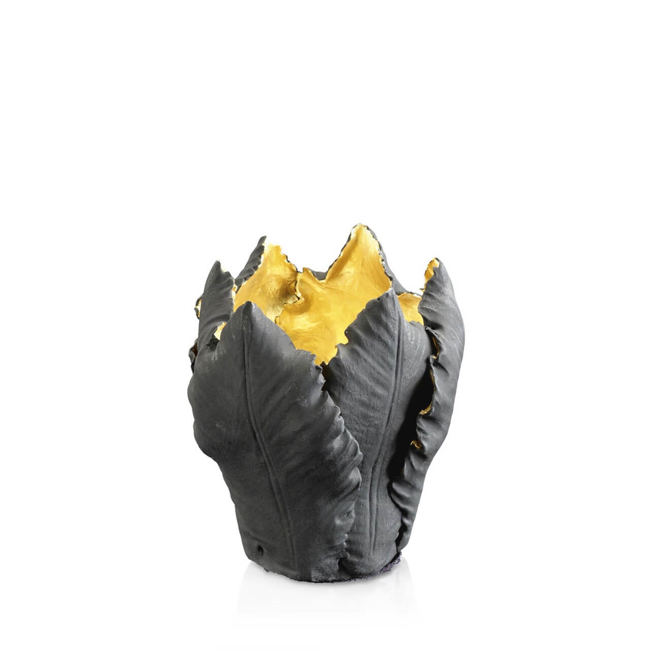 300049,93 ABHIKA ПОДСВЕЧНИК ТЮЛЬПАН BLACK/GOLD 300049.93