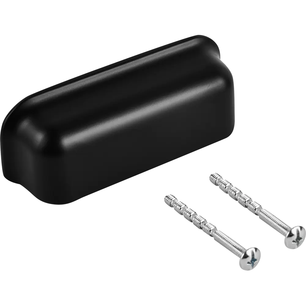 Мебельная ручка-ракушка матовый черный 96 мм Jet STLM-2070495 - Вид №3