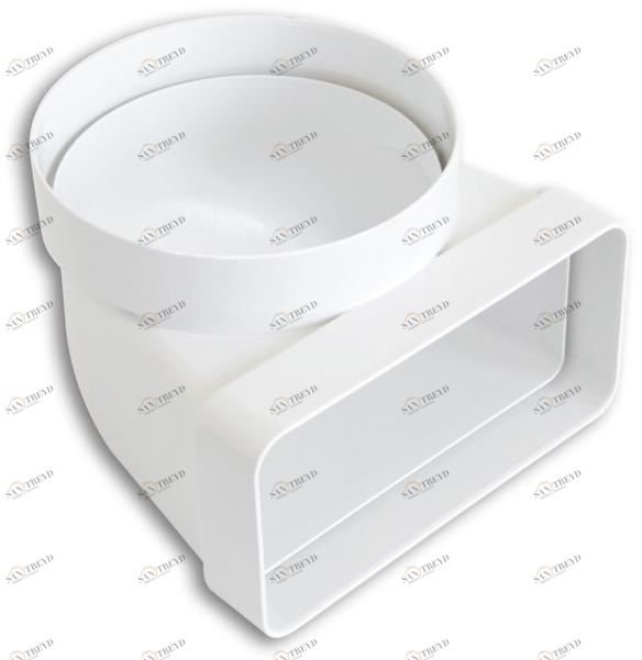 First Corporation Вертикальный изгиб в абс из круглой и прямоугольной трубы La ventilazione Cgv126b