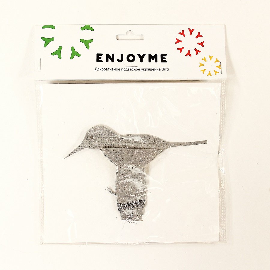 Украшение новогоднее подвесное бумажное "Птица" Bird ENJOYME  253084 Фиолетовый  - Вид №3