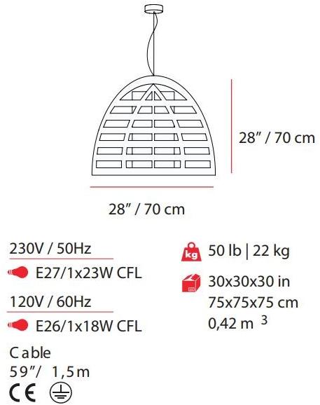 UTU Soulful Lighting Подвесной светильник из металла Cage Santreyd sun-id-1472458 - Вид №1
