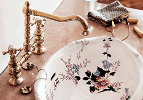 Gentry Home Центр смесителя для раковины до центра два отверстия под смеситель мм Antique Incalux GH102109 - Вид №1