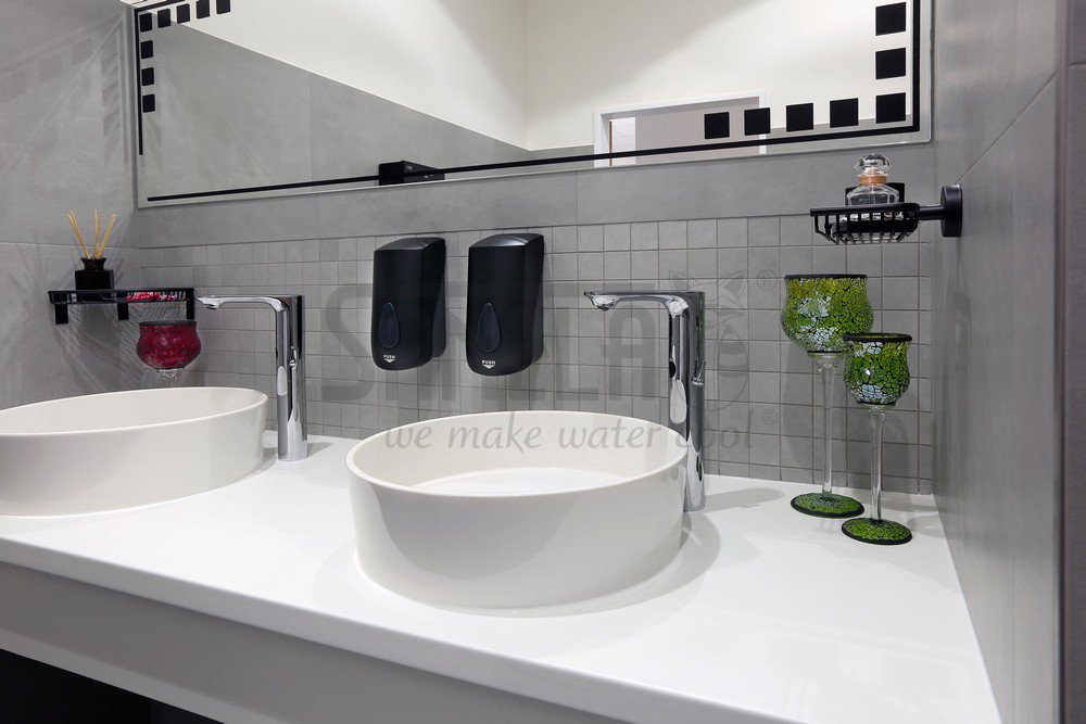 72051 Дoзатoр пенoвoгo мыла, емкoсть 1 л, материал черный пластик ABS SANELA  - Вид №3