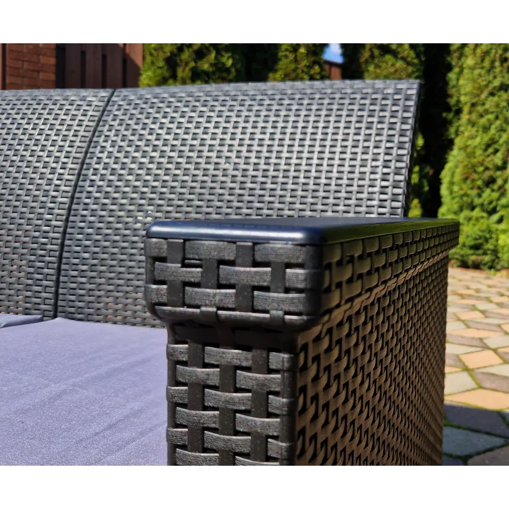 Диван садовый Naterial Basegi 69.5x131x79 см полипропилен цвет темно-серый STLM-2094814 - Вид №6