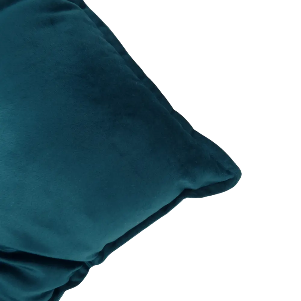 Подушка с пуговицей Бархат 43x43 см цвет морская глубина LINEN WAY STLM-2139325 - Вид №2